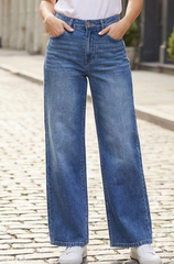 Modern Minimalist Baggy Jeans - Blue - BFJ011
