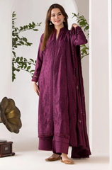 BAROQUE - Winter 3PC Dhanak Embroidered Suit - BFB0486
