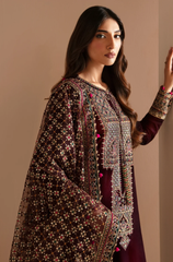 JAZMIN - Winter 3PC Velvet Embroidered Suit - BFB0518