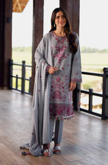 Nishatlinen - Winter 3PC Dhanak Embroidered Suit - BFB0567