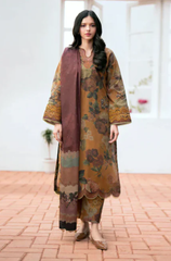Baroque - Winter 3PC Khaddar Digital Printed Dress - BFU0503