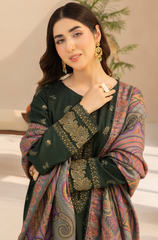 Mohagni - Winter 3PC Dhanak Embroidered Suit - BFB0415