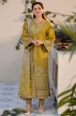 Laam - Winter 3PC Dhanak Embroidered Suit- BFB0285