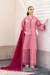 XENIA FORMALS - 3PC Lawn Embroidered Shirt with Chiffon Embroidered Dupatta and Trouser - BFB0658