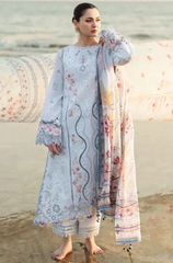 Qalamkar- 3PC ChickenKari Lawn Embroidered Suit- BFB0303