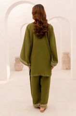 AGHA NOOR - Winter 2PC Dhanak Embroidered Suit - BFB0460