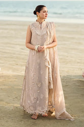 QALAMKAR - 3PC Lawn Embroidered Shirt with Chiffon Embroidered Dupatta and Trouser - BFA0022