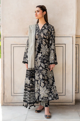 Boraque - Winter 3PC Khaddar Printed Suit - BFB0196
