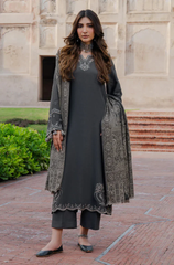 Izel - Winter 3PC Dhanak Embroidered Suit - BFB0568