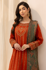 Mohagni - Winter 3PC Dhanak Embroidered Suit - BFB0416