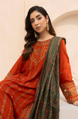 Mohagni - Winter 3PC Dhanak Embroidered Suit - BFB0416