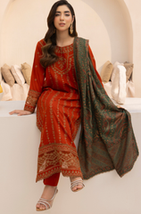 Mohagni - Winter 3PC Dhanak Embroidered Suit - BFB0416