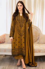 Urge - Winter 3PC Dhanak Embroidered Suit - BFA0027