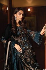 Kayseria -Winter 3PC Velvet Embroidered Suit - BFB0509