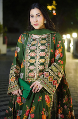 Fiona Dilara - Winter 3PC Silk Digital Printed Dress - BFB0475