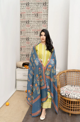 Urge - Winter 3PC Dhanak Embroidered Suit - BFB0137