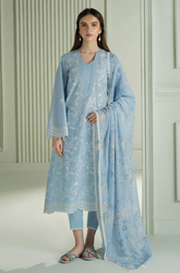 Summer 3PC Lawn Embroidered Suit - BFU0110