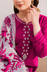 Zarashahjhan - Winter 3PC Dhanak Embroidered Suit - BFB0490