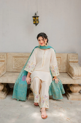 Kastoor - Winter 3PC Dhanak Embroidered Suit - BFB0089