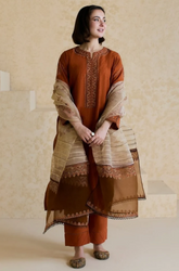 Mishkaa - 3PC Lawn Embroidered Suit - BFU0126