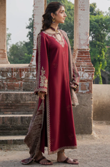 Izel - Winter 3PC Dhanak Embroidered Suit - BFB0547