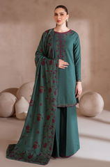 IZNIK - Winter 3PC Dhanak Embroidered Suit - BFB0458