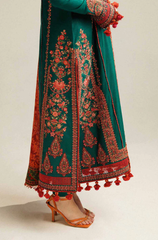 Hussain Rehar - Winter 3PC Dhanak Embroidered Suit - BFB0249