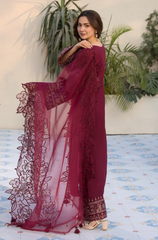 Allys - Winter 3PC Velvet Embroidered Suit - BFU0113