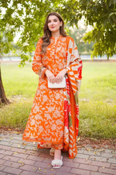 Winter 3PC Khaddar Digital Printed Dress - BFB0583