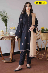 Asling - Winter 3PC Dhanak Embroidered Suit - BFB0203