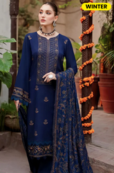 Bareeze - Winter 3PC Dhanak Embroidered Suit - BFB0092