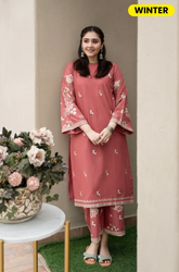 Urge - Winter 2PC Dhanak Embroidered Suit - BFU0035
