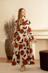 Lulusar - 2PC Shamoz Silk Print Suit - BFB0115 - | BlueFery
