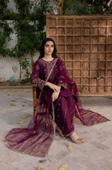 Stitched 3Pcs Embroidered Lawn Suit – RTW046 - | BlueFery