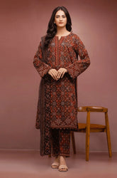 3PC Khaddar Printed Shirt with Khaddar Printed Dupatta and Trouser - BFU0445