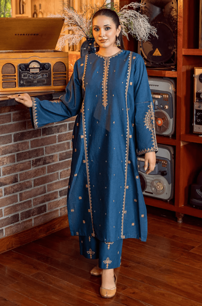 Summer 2PC Lawn Embroidered Suit - BFB0610 - | BlueFery