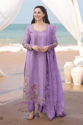 IMROZIA - 3PC Lawn Chikankari Embroidered Shirt with Chiffon Embroidered Dupatta and Trouser- BFB0667