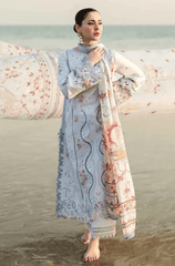 Summer 3PC Chikankari Lawn Embroidered Suit - BFB0303 - luxury | BlueFery