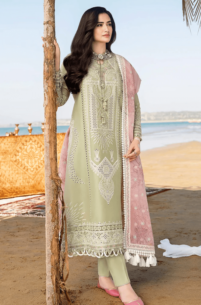 Summer 3PC Lawn Chicken Kari Embroidered Suit - BFRZ0040 - | BlueFery
