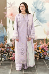 QALAMKAR - 3PC Lawn Chikankari Embroidered Shirt with Slub Net Printed Dupatta and Trouser - BFA0028
