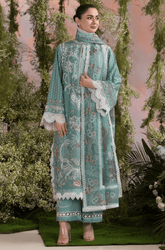 Summer 3PC Lawn Chikankari Embroidered Suit - BFB0620 - luxury | BlueFery