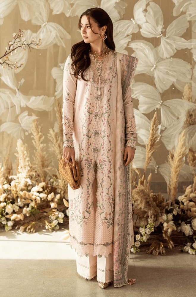 Summer 3PC Lawn Chikankari Embroidered Suit - BFB0724 - New Arrivals | BlueFery