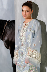 Summer 3PC Lawn chikankari Embroidered Suit - BFB0780 - luxury | BlueFery