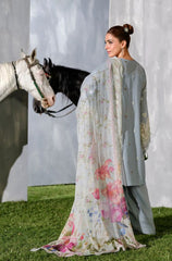 Summer 3PC Lawn chikankari Embroidered Suit - BFB0780 - luxury | BlueFery