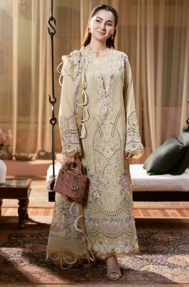 Summer 3PC Lawn Chikankari Embroidered Suit - BFU0116 - | BlueFery