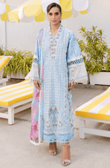 Summer 3PC Lawn Chikankri Embroidered Suit - BFB0649 - | BlueFery