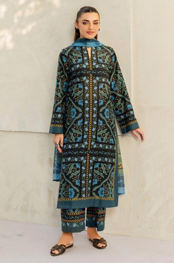Summer 3PC Lawn Digital Printed Dress - BFB0700 - Unstitched | BlueFery