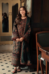 ASIM JOFA - 3PC Lawn Embroidered Shirt with Chiffon Embroidered Dupatta and Trouser - BFA0001