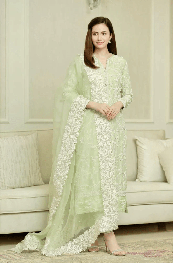 Summer 3PC Lawn Embroidered Suit - BFB0020 - | BlueFery