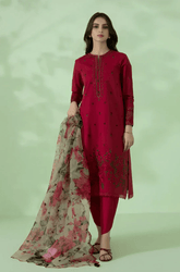 Summer 3PC Lawn Embroidered Suit - BFB0094 - | BlueFery